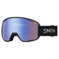 Main view of the Smith Preview Goggles in Black, ChromaPop Storm Blue Sensor Mirror lens, unisex model