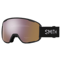 Main view of the Smith Preview Goggles in Black, ChromaPop Everyday Rose Gold Mirror lens, unisex model