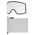 Spare lens  view of the Smith Squad Low Bridge Goggles in Cactus Zine, ChromaPop Sun Black Gold Mirror lens, unisex model