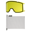 Spare lens view of the Smith Squad Low Bridge Goggles in White Vapor, ChromaPop Everyday Rose GoldMirror lens, unisex model