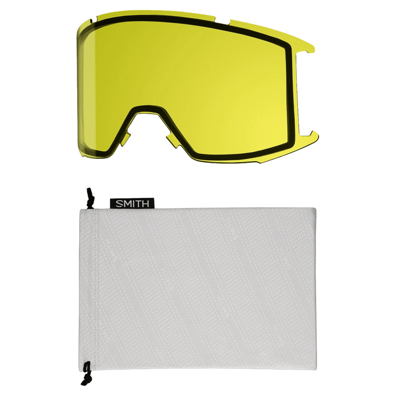 Spare lens view of the Smith Squad Low Bridge Goggles in White Vapor, ChromaPop Everyday Rose GoldMirror lens, unisex model