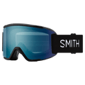 Main view of the Smith Squad S Goggles in Black, ChromaPop Everyday Blue Mirror lens, unisex model