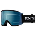 Main view of the Smith Squad XL Goggles in Black, ChromaPop Everyday Blue Mirror lens, unisex model