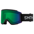 Main view of the Smith Squad XL Goggles in Black, ChromaPop Everyday Green Mirror lens, unisex model