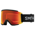 Main view of the Smith Squad XL Goggles in Black, ChromaPop Everyday Red Mirror lens, unisex model