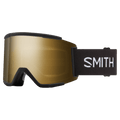 Main view of the Smith Squad XL Goggles in Black, ChromaPop Sun Black Gold Mirror lens, unisex model