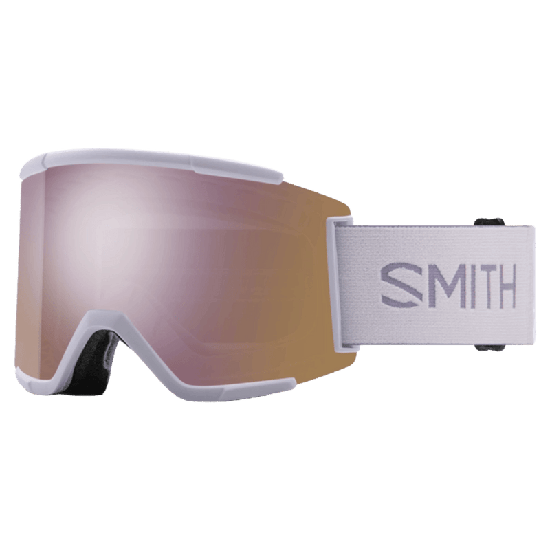 Main view of the Smith Squad XL Low Bridge Goggles, white frame.