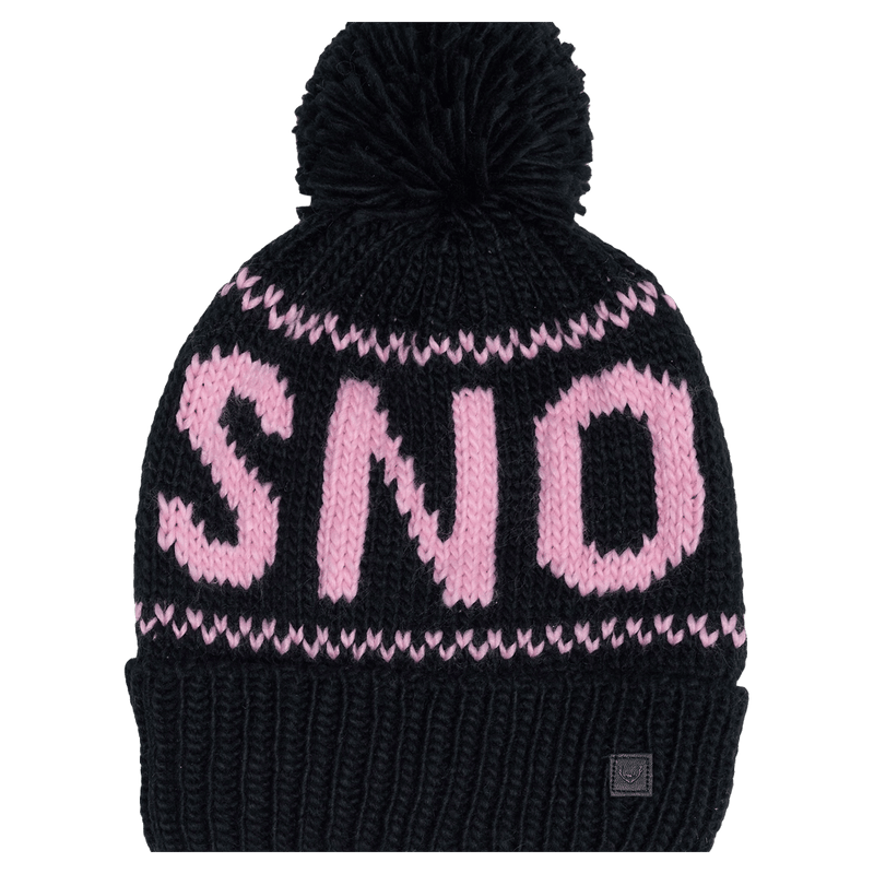 Front view of Rojo Sno Beanie - Womens in True Black