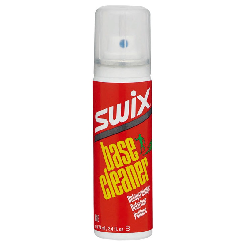 Swix Aerosol Base Cleaner Can in red with white writing and clear plastic cap
