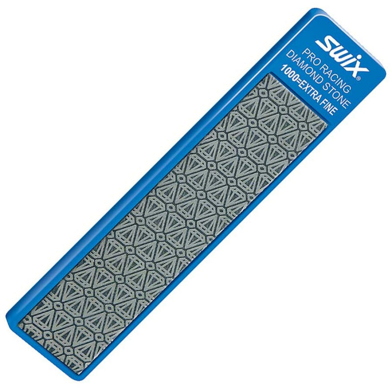 Swix Pro Race Diamond rectangular stone in blue and silver with white swix writing.