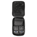 Dark grey knee-high heated sock with textured patterns and two black Therm-ic S-Pack 1400 battery packs.