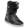 Black Thirtytwo Lashed Double BOA snowboard boot with white soles, dual BOA lacing dials, and synthetic textured panels.