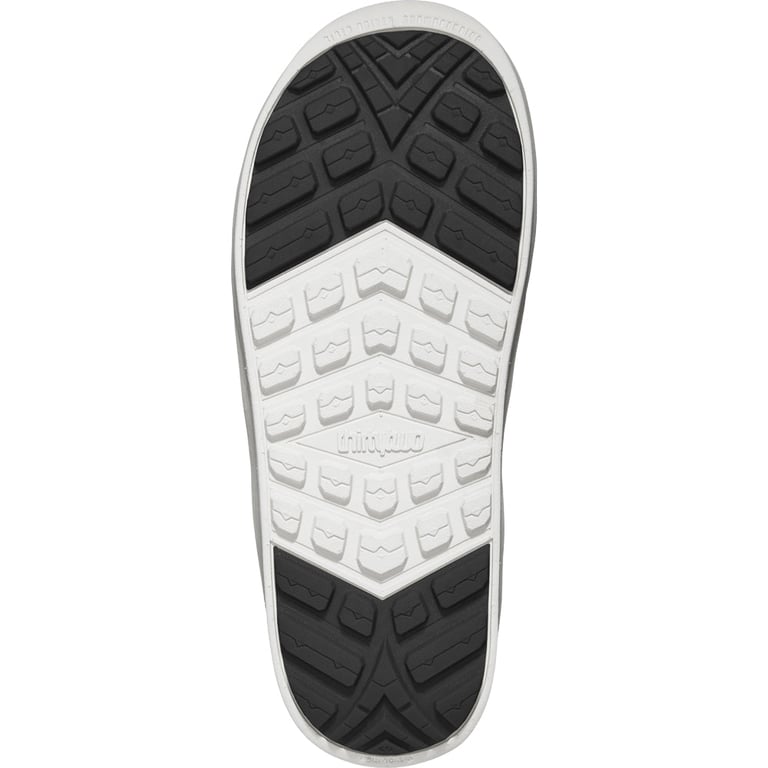 Thirtytwo Lashed Double BOA Snowboard Boots outsole featuring a black and white lugged tread pattern for traction.