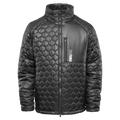 Black Thirtytwo Reststop Puff Jacket featuring a honeycomb quilted pattern, stand-up collar, and zip chest pocket.