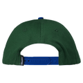 Green Thunder Trucks Bolt Snapback cap with a blue flat brim and yellow lightning bolt logo on the front.