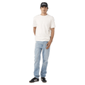 Front view of man in the Rollas Tim Slims Bad Boy Boogie Jeans in colour Mid Blue