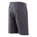 Troy Lee Designs Drift MTB shorts in charcoal grey with a rear zipper pocket and side logo, back three-quarter view.