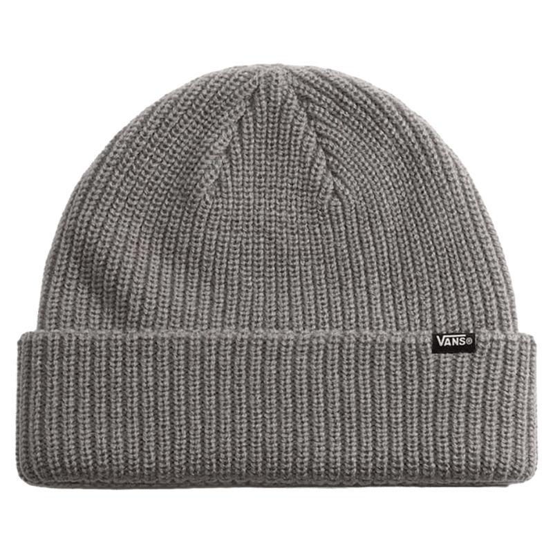 Front view of Vans Core Basic Cuff Beanie in colour Heather Grey.