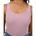 Washed Rib Lace Tank - Womens