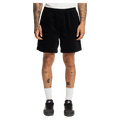Black X Large 91 Wide Cord Beachshorts with an elastic waistband and corduroy texture on a model.