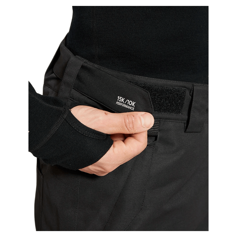Waist view of the XTM Glide II Ski Pants in Black colourway, men's model