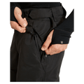 Side view of the XTM Glide II Ski Pants in Black colourway, men's model