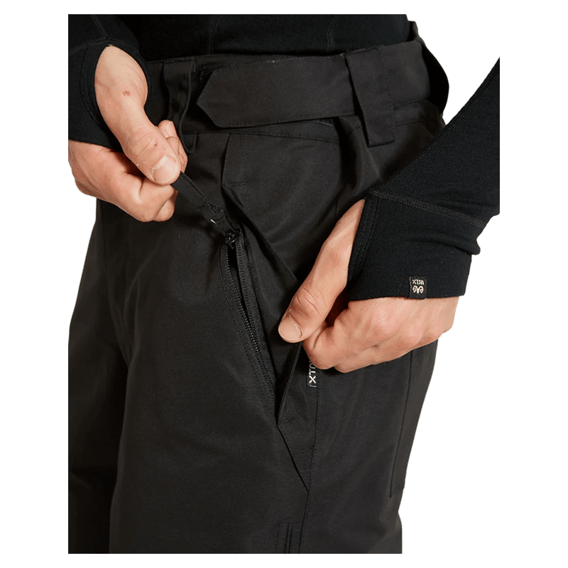 Side view of the XTM Glide II Ski Pants in Black colourway, men's model