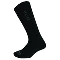 Black knee-high XTM Heater socks featuring grey HEATER branding on the calf and XTM logo on the toe.
