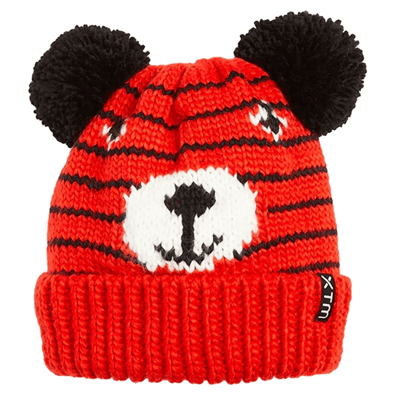 Main view of the XTM Jumble Beanie, kids model, tiger