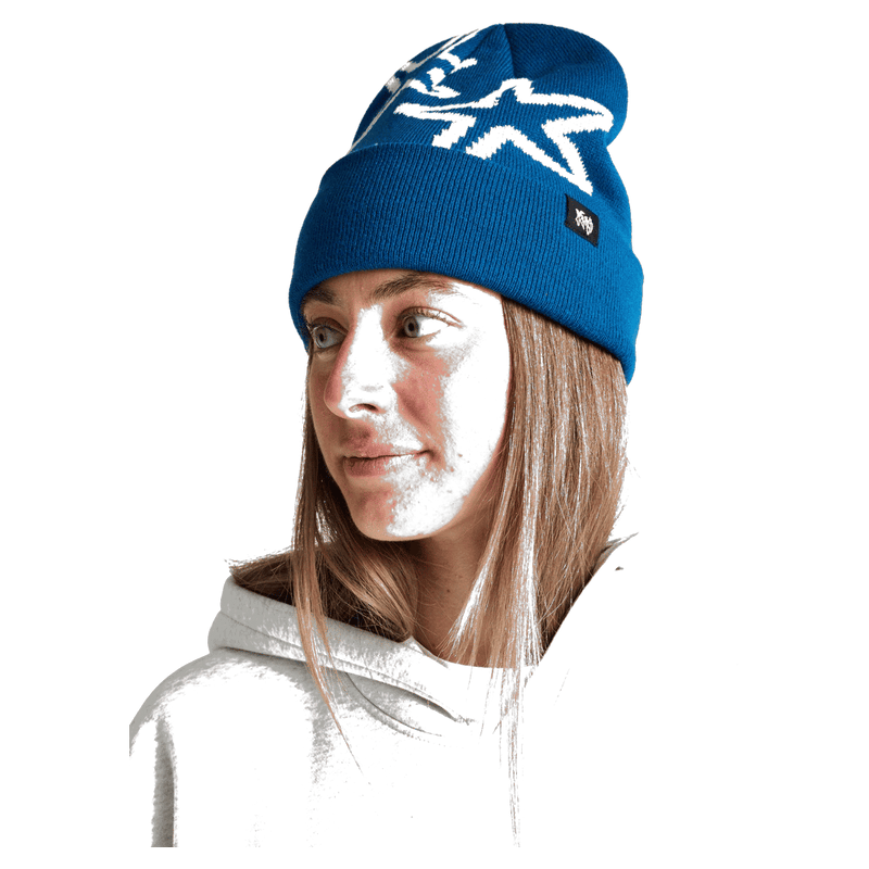 Side view of the Yuki Threads Interstellar Beanie Desert Sage Headwear,  26/27 's model