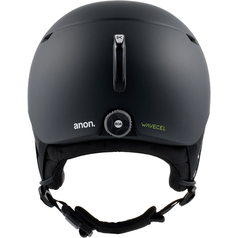 Anon Oslo snow Helmet in Black featuring Wavecell protection, BOA Fit system and the Fitlock Magnetic buckle